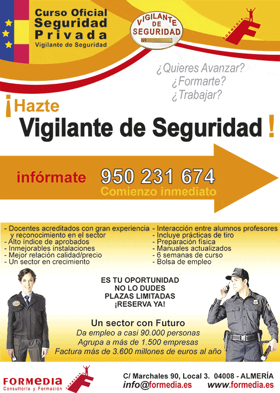 Curso de Vigilante de Seguridad en Almeria